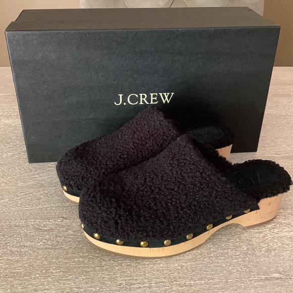 J. Crew Shoes - J CREW Shearling Clogs